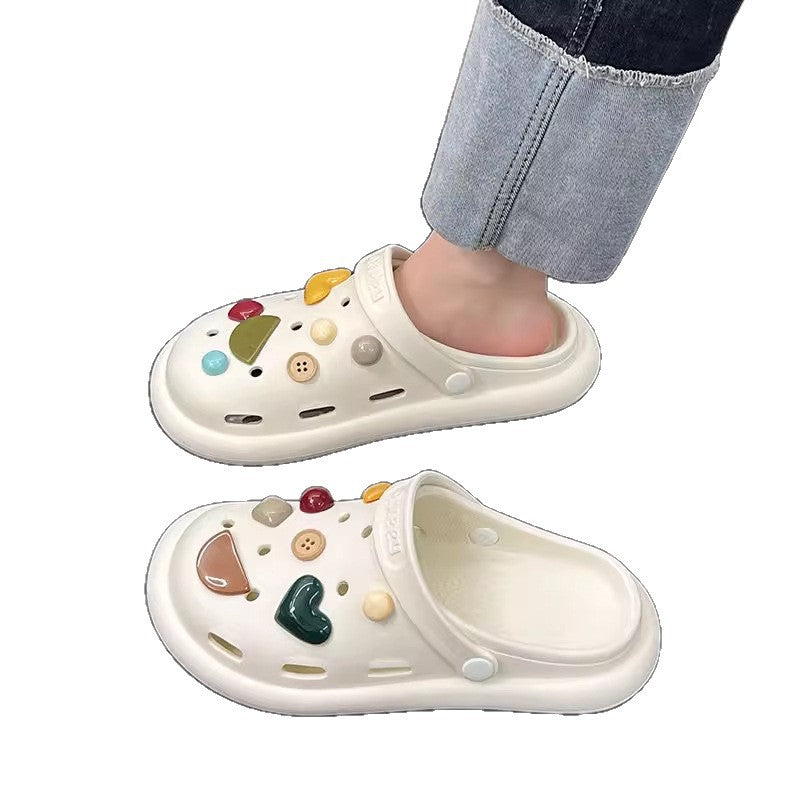 2025 new women's closed-toe slippers - summer anti-slip indoor/outdoor home slippers, trendy beach clogs