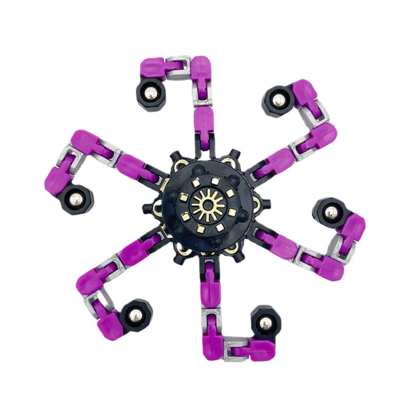 New arrival decompression fingertip mechanical gyroscope decompression finger gyroscope luminous gyroscope deformation cross-border toy douyin same style