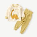 Baby autumn clothessuitpure cotton baby high waist belly protector boys pajamas girl home clothes spring & fall kidsintimates