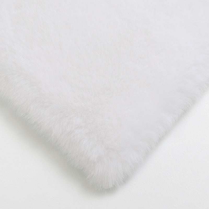 Imitation rabbit fur carpet bedroom bedside blanket thick living room cloakroom whiteinsstuffed room sofa floor mat bay window