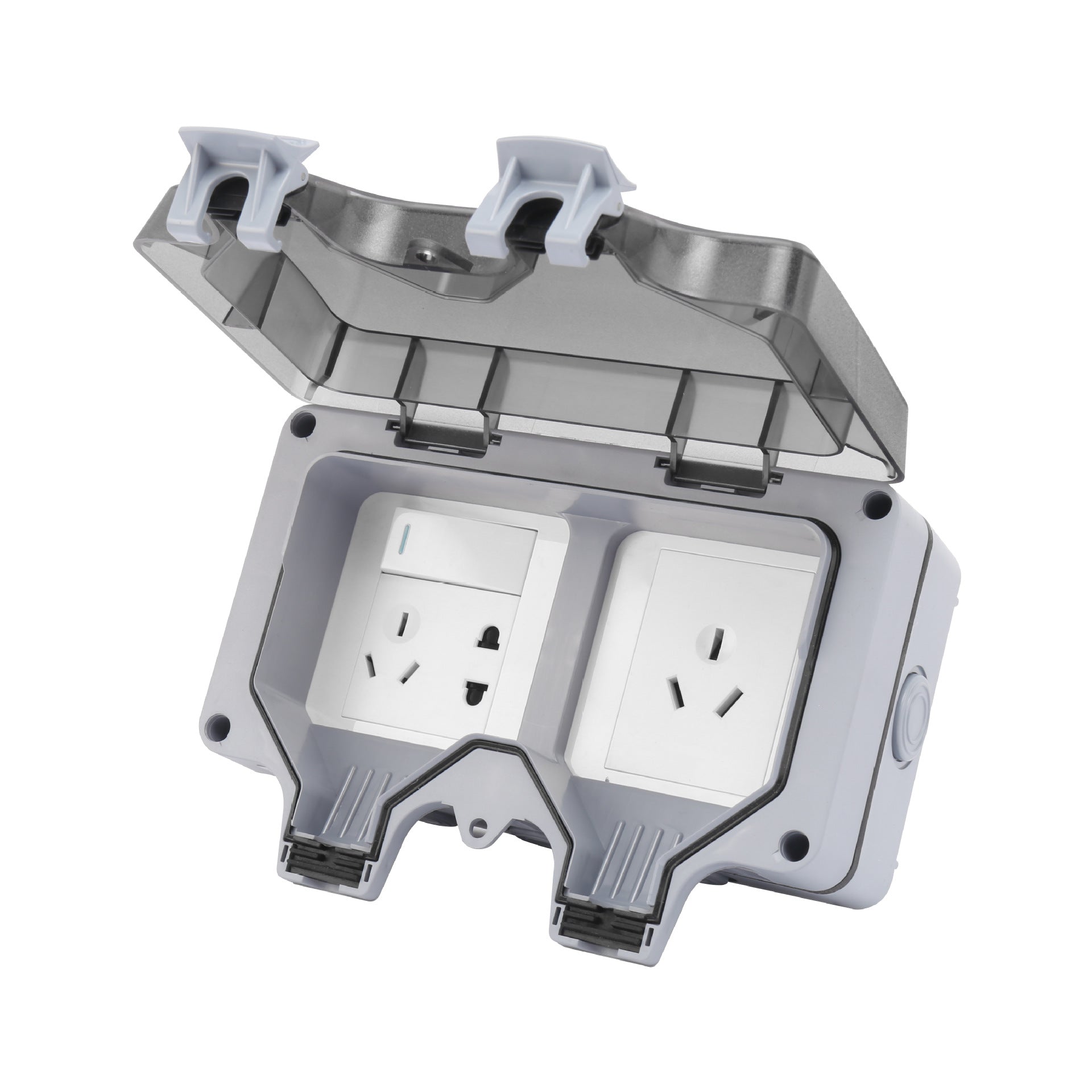 Indoor and outdoor surface socket waterproof box double socket smart toilet integrated battery car charging waterproof socket