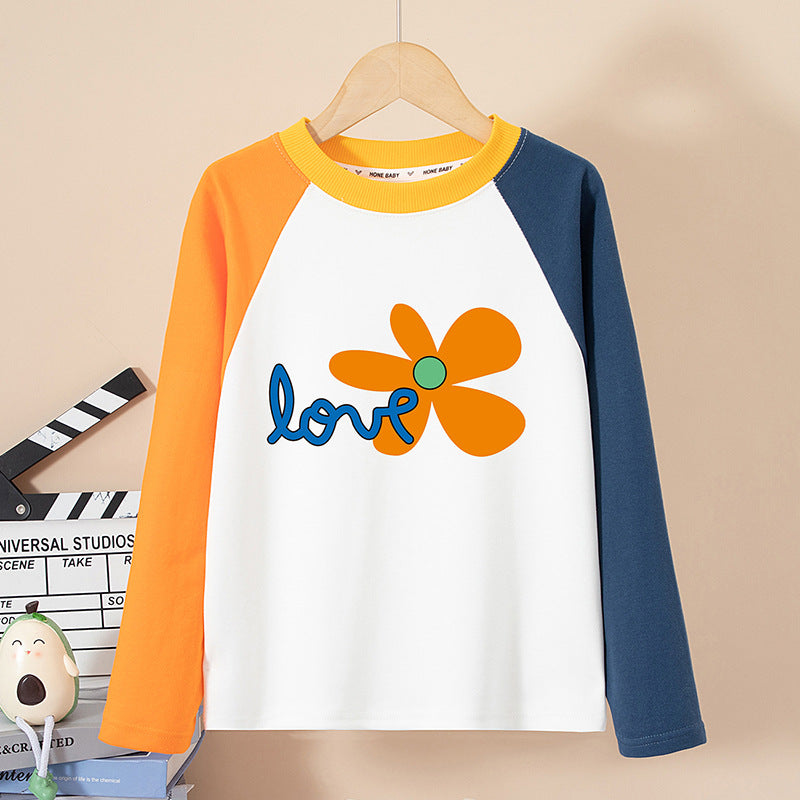 new kids' printed long-sleeve t-shirt/sweatshirt - unisex baby & toddler spring/autumn crewneck base layer