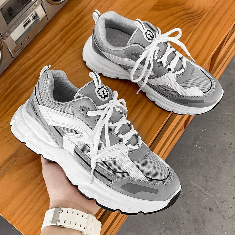 Winter men's shoes 2024 new breathable mesh student sports casual running anti-odor youth dad shoes trendy sneakers