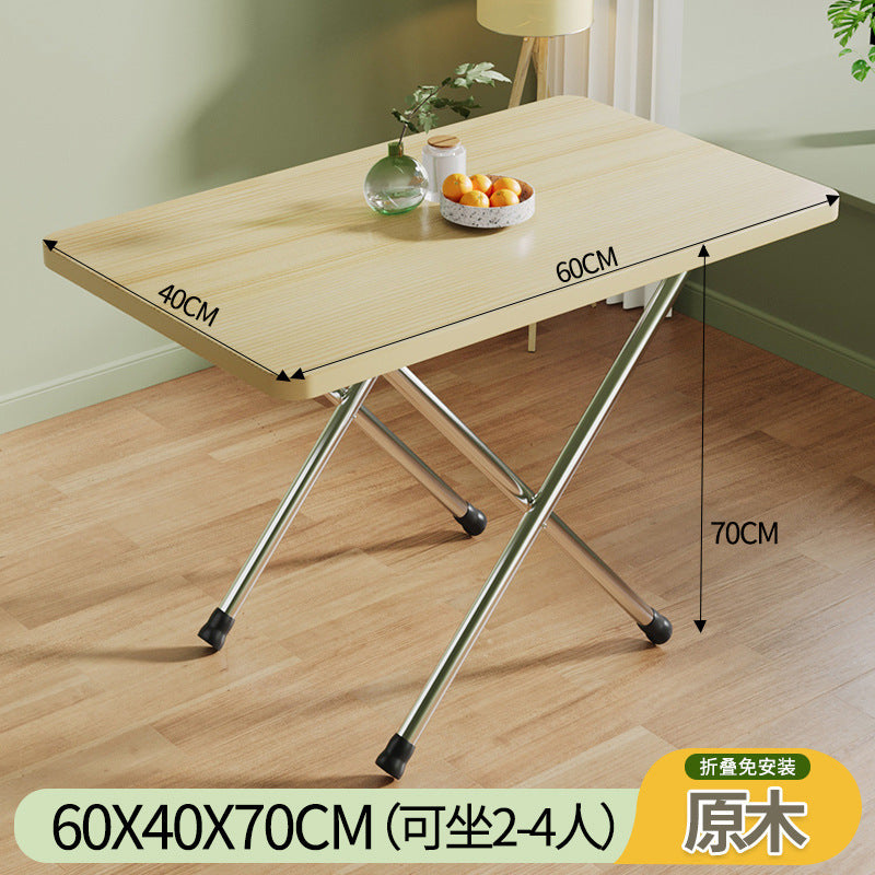 Small table, foldable table, dining table, for home rental house, simple dining table, outdoor portable rectangular stall table
