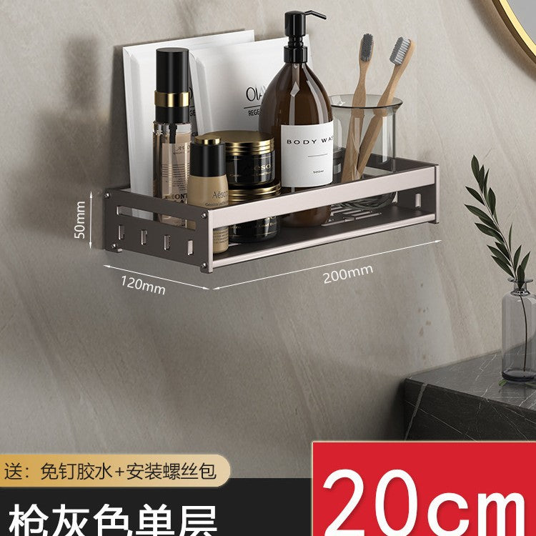 Space aluminum removable toilet rack bathroom washstand non-punching wall hanging toilet toilet storage rack