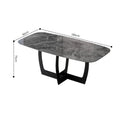 Direct from the source: italian minimalist rock slab dining table - glossy, modern, and minimalist design for large families