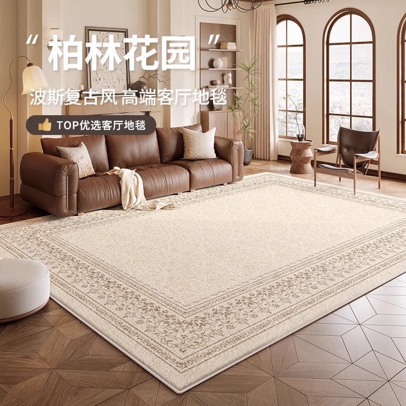 Persian-style carpet, new thickened home carpet for living room, waterproof and easy-care floor mat for bedroom, wholesale and customization available