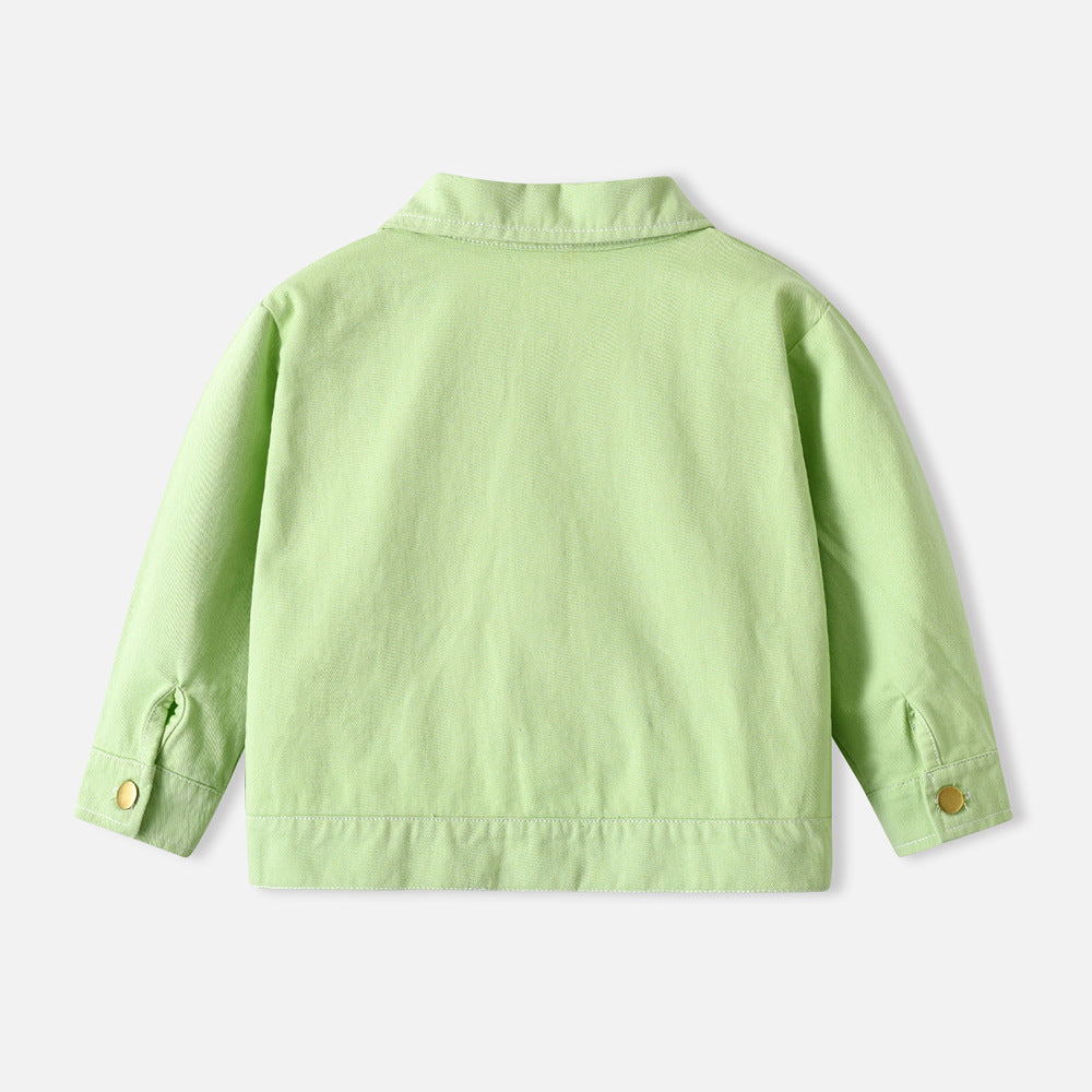 Korean style children's denim jacket, stylish spring new arrivals for boys and girls: cotton casual tops and jackets