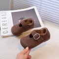 Girls' leather shoes - new autumn  korean style, soft sole flats for kids, fashionable loafers, princess shoes for students