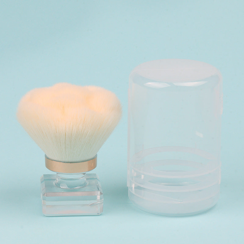 Single manicure brush mushroom head manicure dust brush powder bottom brush portable storage plastic bottom base loose powder brush makeup brush