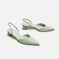 Baotou sandals for women 2024new arrivalsummercasual pointed toe square heel sandals for women high heels thin strap fashion women's flats