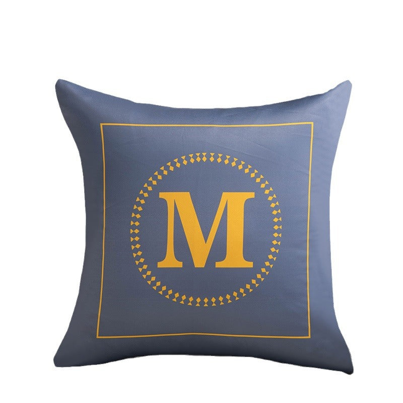 Horse year throw pillow cover sofa cushion simple light luxury high-end silk satin bedroom living room bedside cushion cover