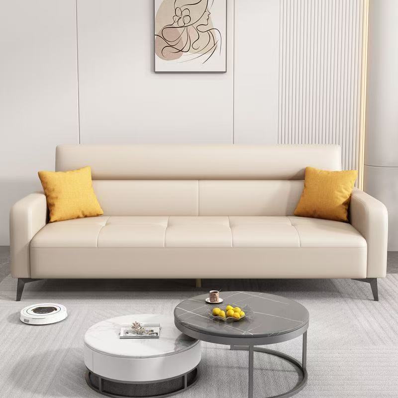 Foldable sofa bed multifunctional sofa small apartment living room dual-purpose single/double cat paw leather bedroom sofa