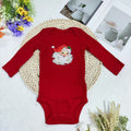 Original overstock: european & american style christmas romper for infants & toddlers - unisex, newborn, 100% cotton, one-piece crawling suit