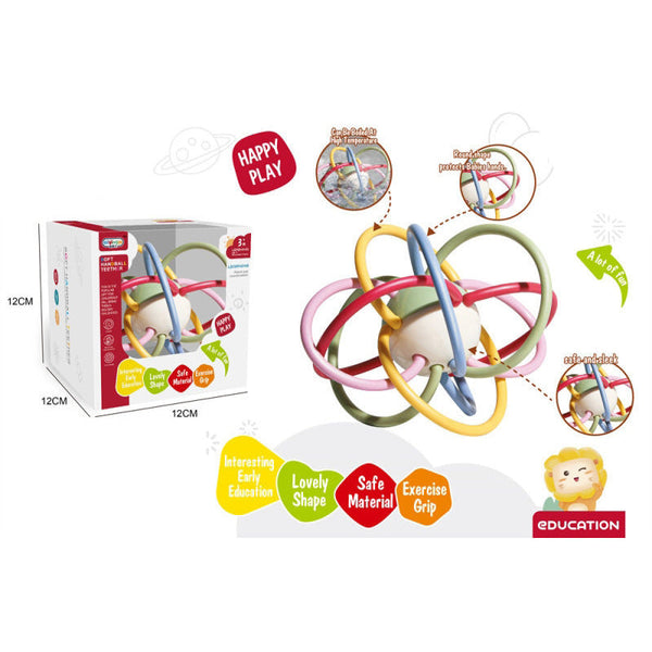 Cross-border  export Manhattan ball infant training grasping toy baby hand grasping ball grinding tooth rattle ball