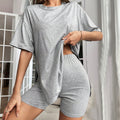 new cross-border european and american minimalist casual loungewear set - summer comfort, breathable, and cool two-piece women's set