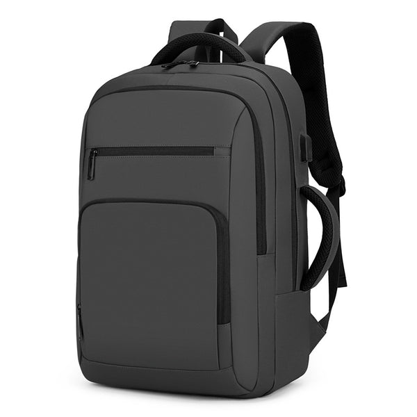 Spring new lightweight USB charging socket computer bag large capacity simple men's backpack casual business
