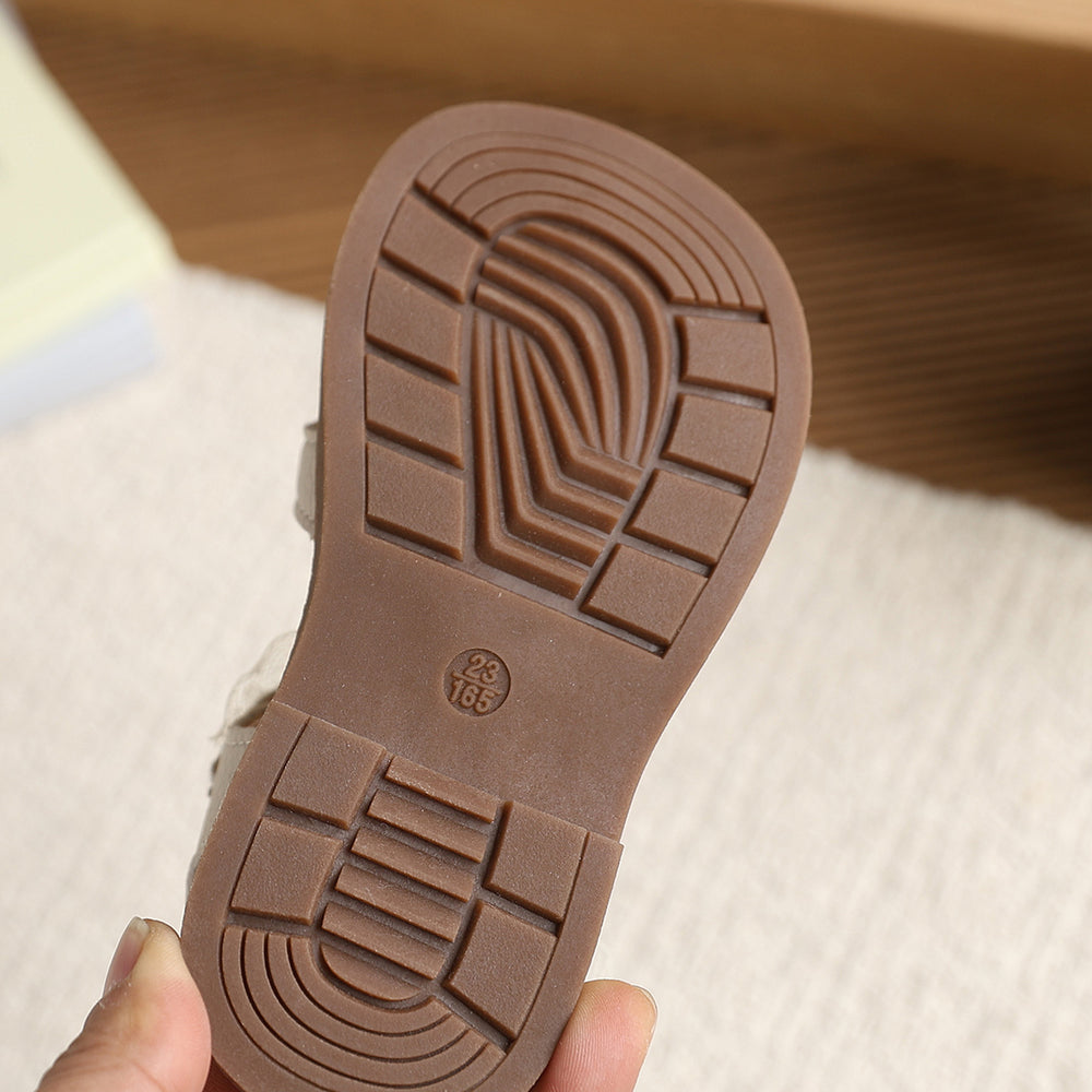 Vancahao kids' closed-toe sandals,  summer new korean style lace-trimmed girls' princess sandals, beach shoes