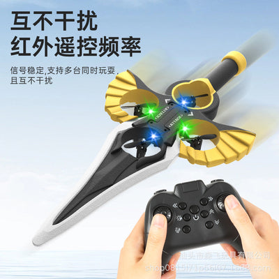 Upgraded sword flying aircraft remote control flying sword remote control aircraft new kids gliding tumbling foam flying sword toy cross-border