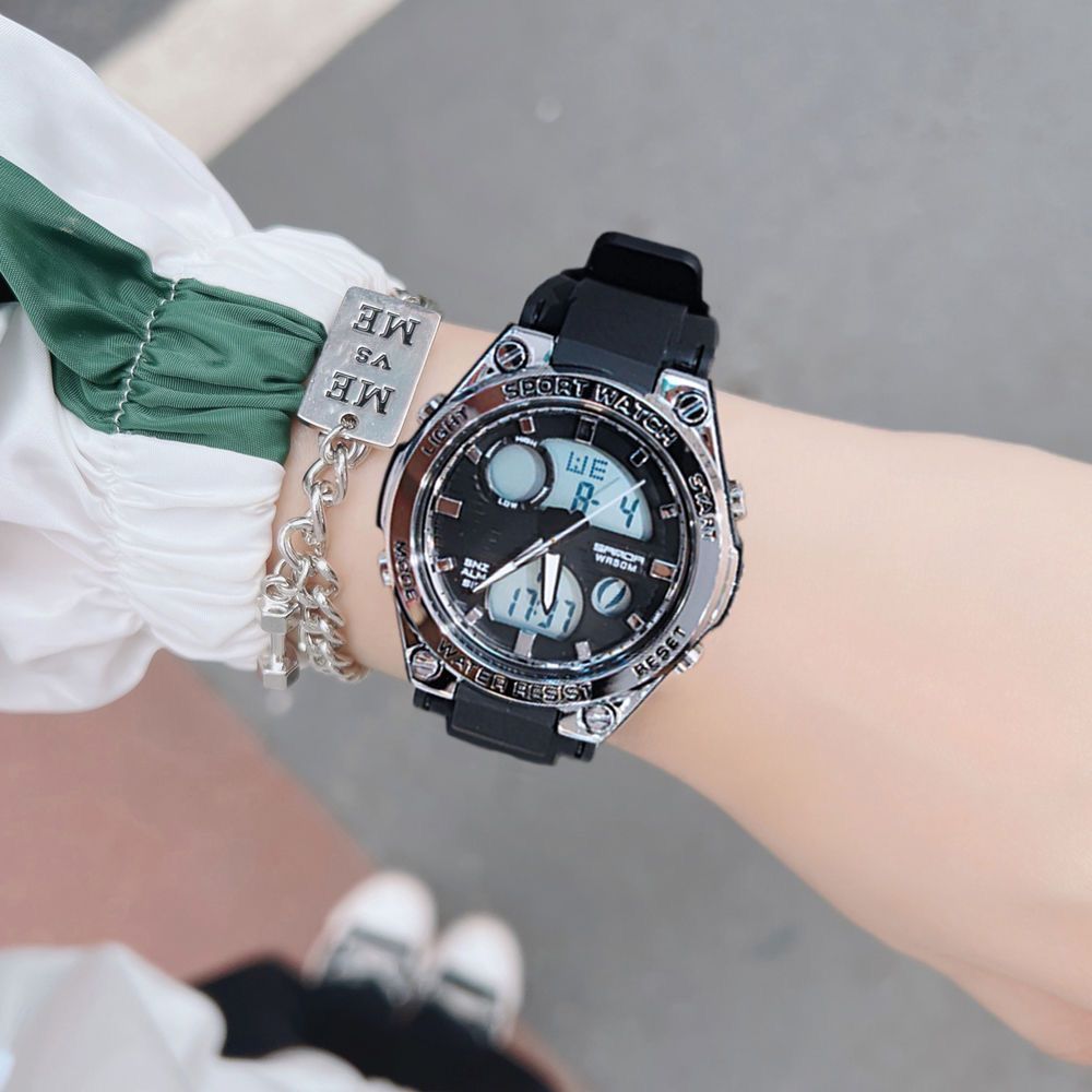 Teen girls' watch - trendy student style, middle & high school, kids' sports watch, luminous, waterproof, multifunctional electronic watch for girls