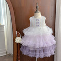 summer girls' tulle dress - toddler & little girl - summer style, tiered princess dress, trendy cake skirt