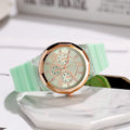 Fashion rhinestone silicone watch female student accessible luxuryelegantniche style design preppy style forest style young casual watch