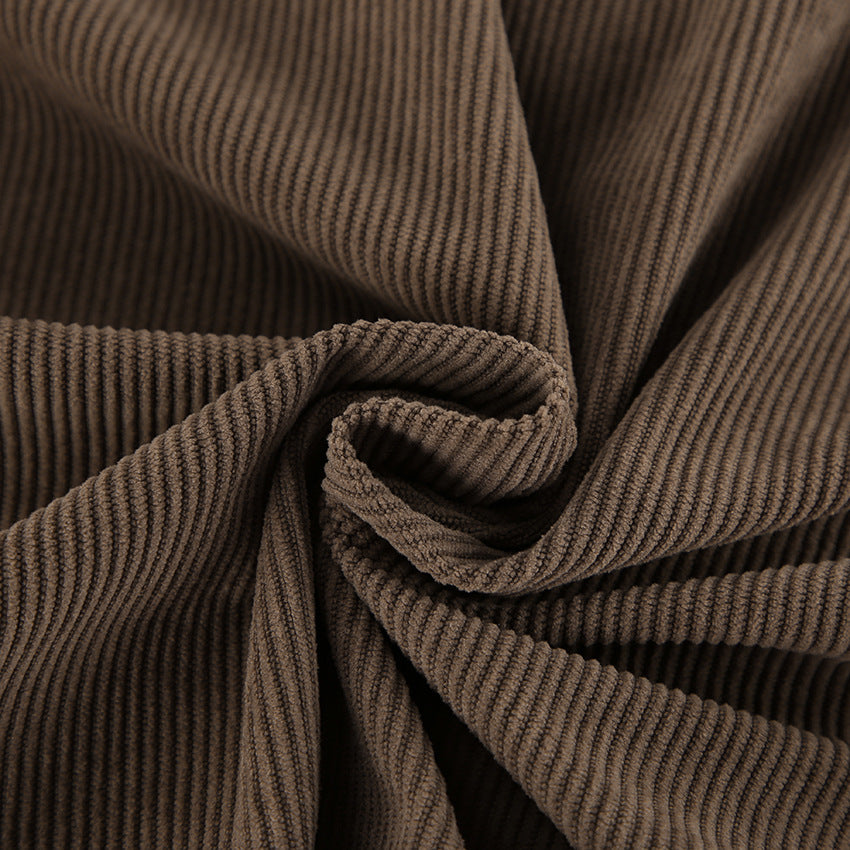 Early autumn coat women's high-end corduroy European and American retro Maillard long-sleeved trendy casual versatile short cardigan