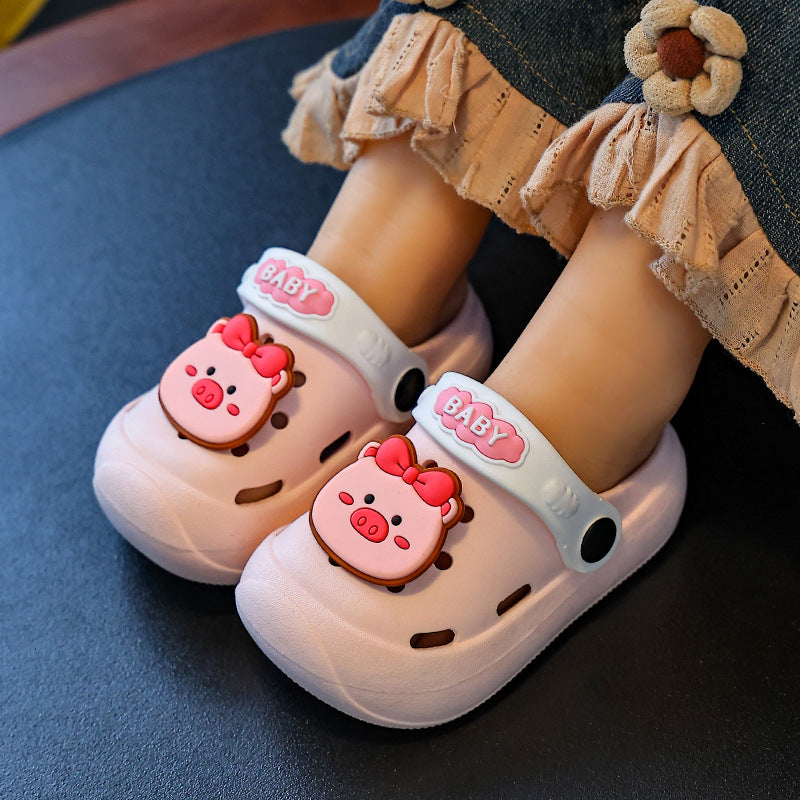 Kids' clogs: summer indoor anti-slip cartoon sandals for boys and girls, toddlers and young children, baby slippers, outdoor beach sandals