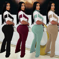 C7306 cross-border   fashion women's casual slim-fit activewear short sleeve top and pants set - new