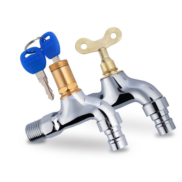 Outdoor lock key Washing machine faucet 4 minutes fast boiling water nozzle into wall mop pool faucet unlocking, wholesale