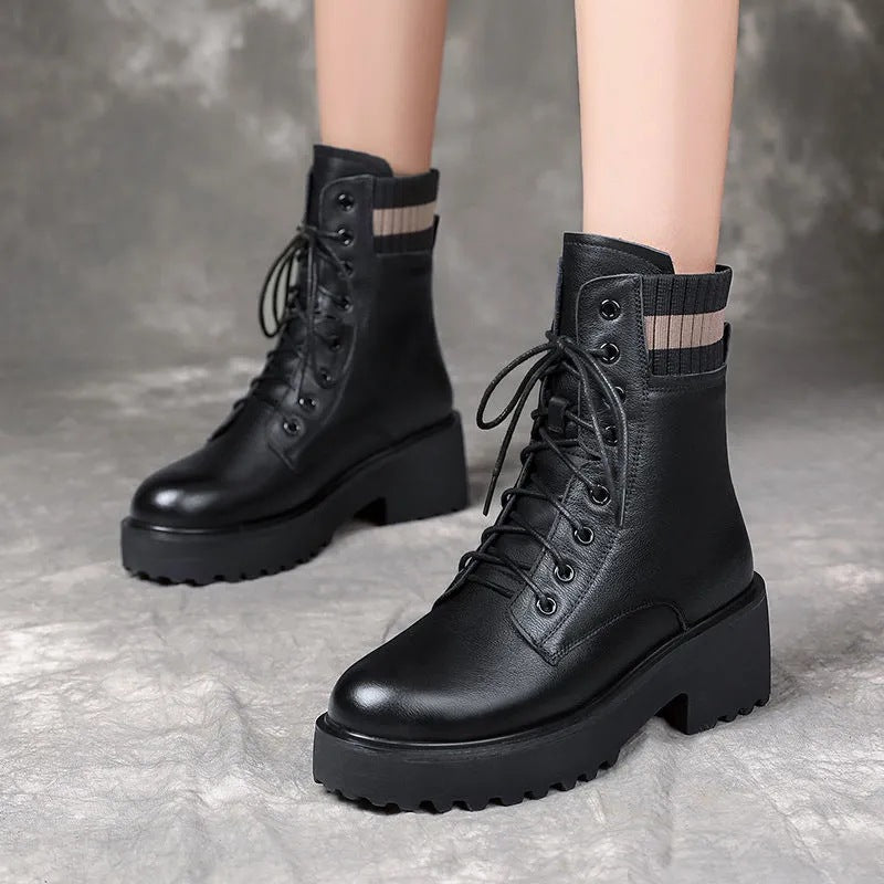 Martin boots female British style 2022 autumn and winter new short boots female student Korean version thick-soled velvet Internet celebrity ins tide shoes