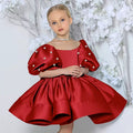 Kids dress princess dress white tutu girl model catwalk dress flower girl little host costume female
