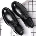 Men's leather dress shoes - soft leather, soft sole - live stream, business formal, youth casual, groomsmen, wedding shoes