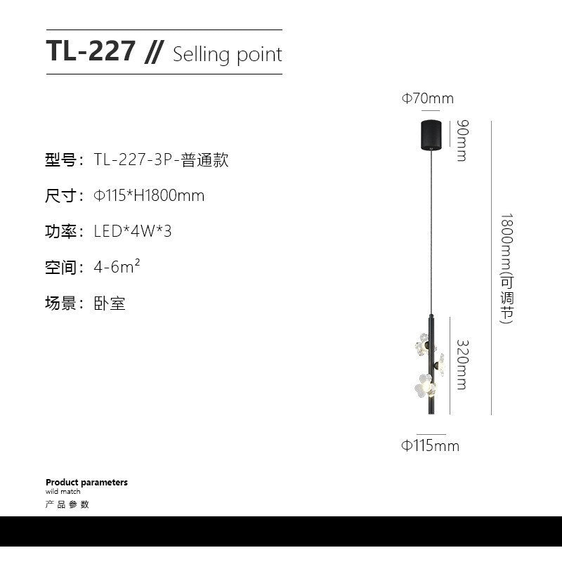 Wall lamp light luxury personality creative bedroom led bedside lamp Nordic simple modern living room TV series background wall lamp