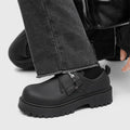Derby shoes men's new arrival matte classy sense mencasual black british style mickey big head workwear small leather shoes