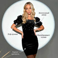 dress women's fall and winter accessible luxury skirt french niche style evening dress black silm dress
