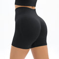 Clearance: european & american style peach lift seamless knit high-waisted yoga shorts - perfect for fitness, running, and yoga