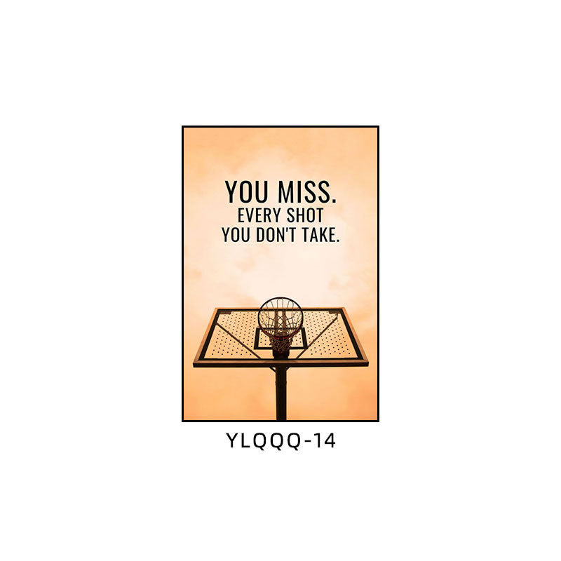 Basketball decorative painting boys bedroom theme room layout hanging painting youth sports field stadium gymnasium mural