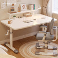Hand-crank adjustable height desk - office, study, and adjustable height kids' desk and chair set - study room desk, computer desk