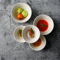 Restaurant hotel for home ceramic rice bowl dipping bowl scandinavian pure whitestylish ceramic soup bowl dessert tall bowl