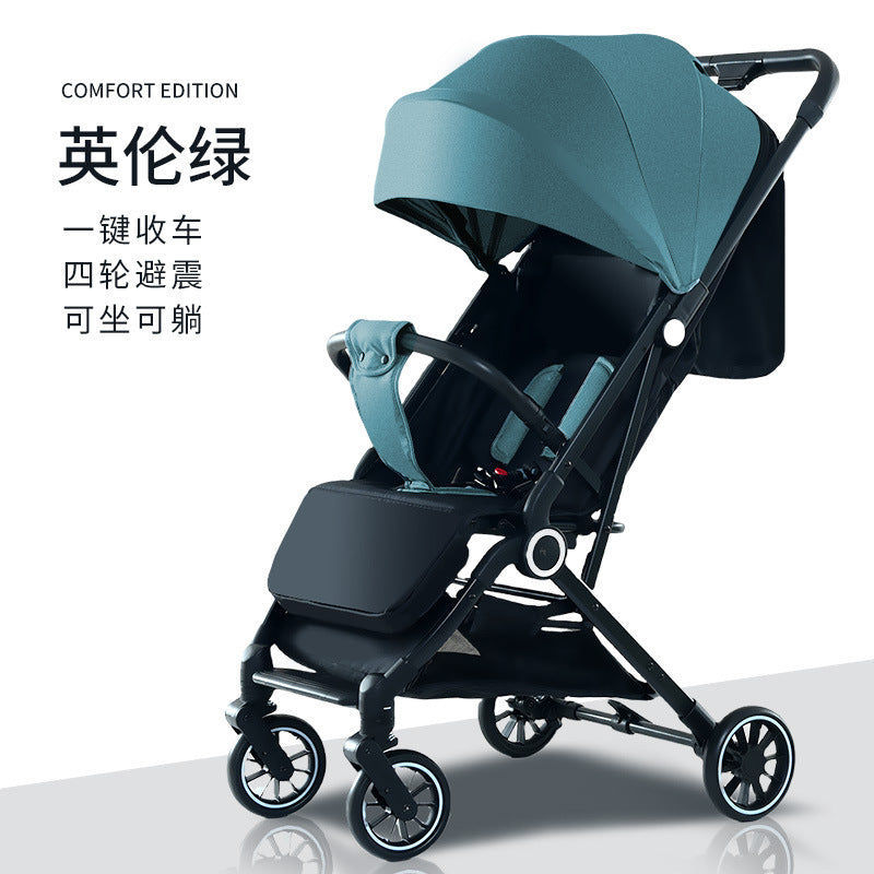 New arrival baby stroller can sit and lie down 70% off stacked with pull rod baby outing ultra-light portable flap pocket pants car shock absorber umbrella stroller