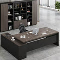 Minimalist modern office furniture desk and chair set - executive manager's desk, ceo desk, boss desk