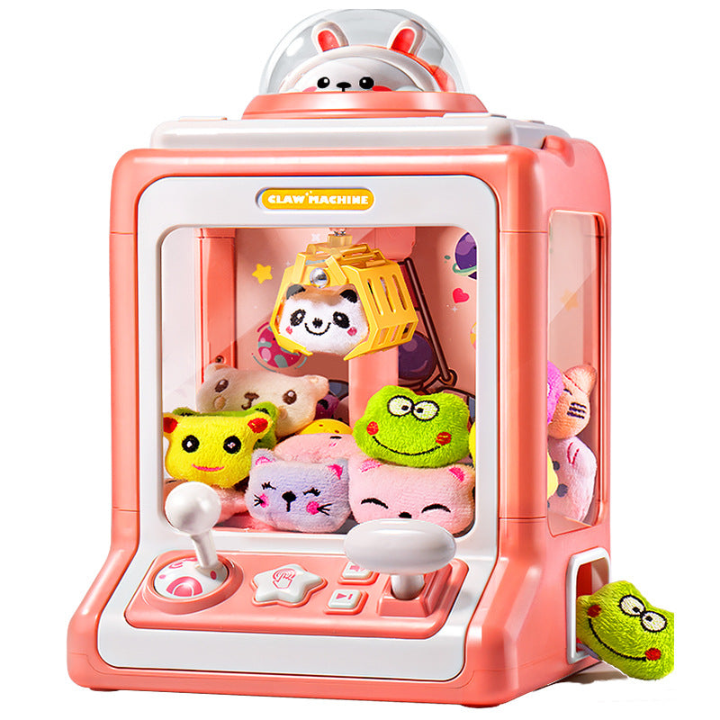 Little rabbit kids claw machine clip doll mini machine small sound and light boys and girls toys gifts fun puzzle