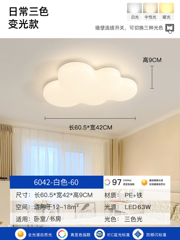 Guangdong Zhongshan Lighting Warm and Romantic Children's Room Bedroom Light Log Cream Wind Flower Master Bedroom Ceiling Light