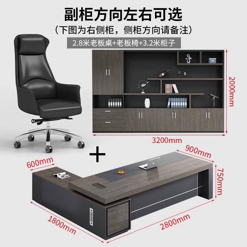 Saint li elegant executive desk office desk minimalist modern ceo desk chair set light luxury executive office table manager desk