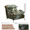 Italian accessible luxury genuine leather casual chair living room sofa chair balcony single chair real leather fabric down soft bag style