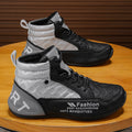 2025 spring new men's high-top shoes, men's martin boots, white men's casual sneakers, student trendy shoes