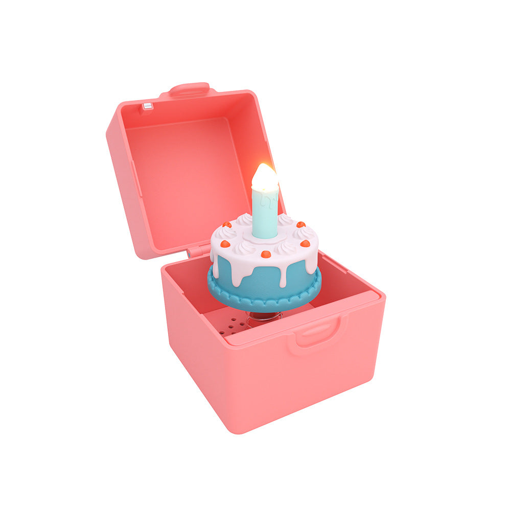Birthday Cake Music Box Candle Glow Valentine's Day Party Decorations, Holiday Gifts Joke Toys