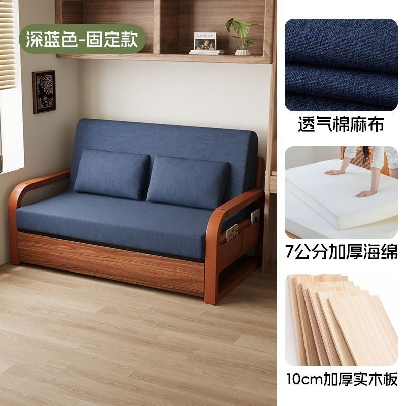 Sofa bed foldable dual-purpose new arrival small apartment pull-out bed living room can sleep for a long time multifunctional double telescopic bed