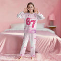 Pajamas long sleevespantssuit cross-border hot-selling 67 elements wholesale girl spring autum thin home clothes outwear